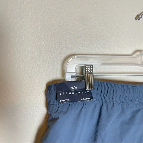 NWT FISH HIPPIE VOLLEY SWIM TRUNK 8” GLEN BLUE - Picture 5 of 6